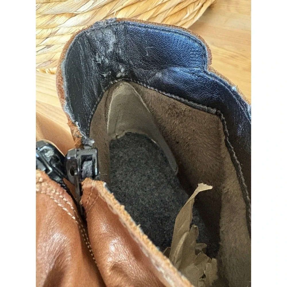 Reiker Lynn Boots Womens Size 8 Muscat Ruched Button Boho‎ Chic Llightweight